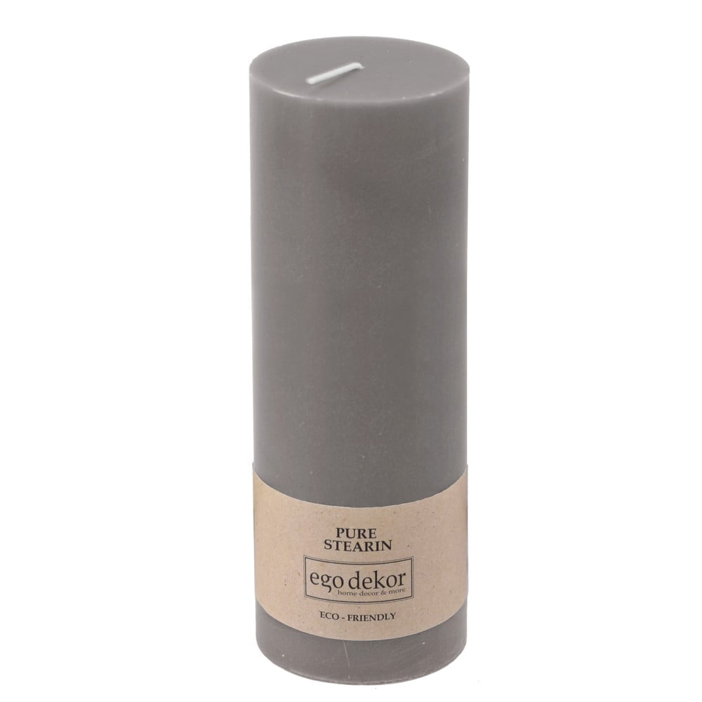 Szara świeczka Eco candles by Ego dekor Friendly, 60 h