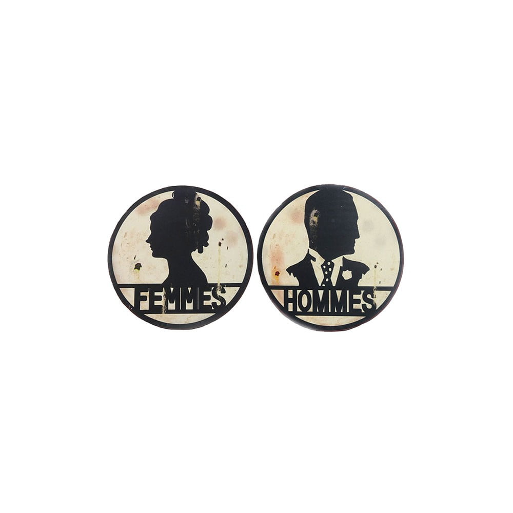 Tabliczki na drzwi toalety Antic Line Femmes/Hommes