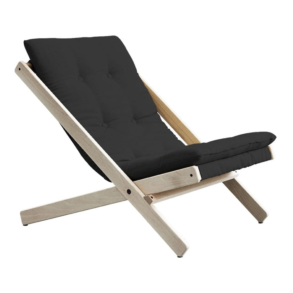 Fotel rozkładany Karup Design Boogie Dark Raw/Grey