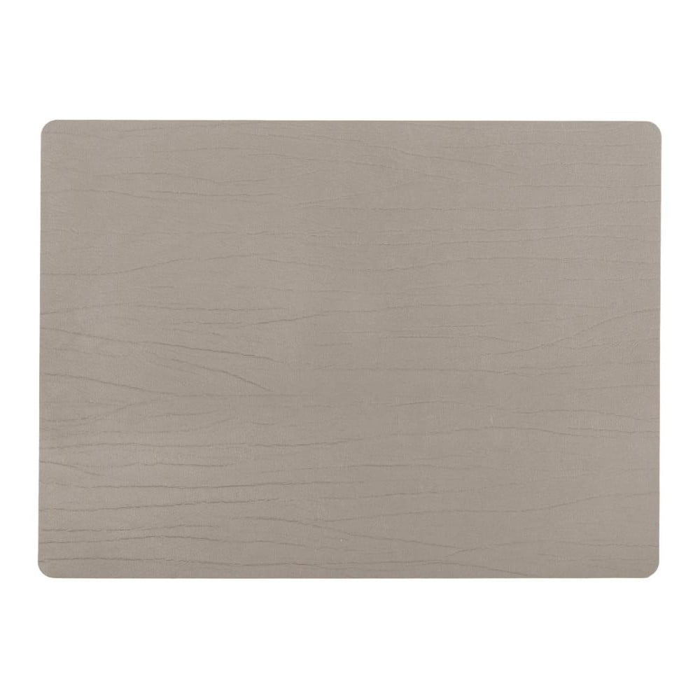 Szarobeżowa mata stołowa ze skóry z recyklingu ZicZac Titane, 33x45 cm