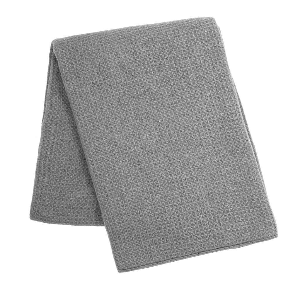 Szara narzuta Tiseco Home Studio Mini Waffle, 130x170 cm