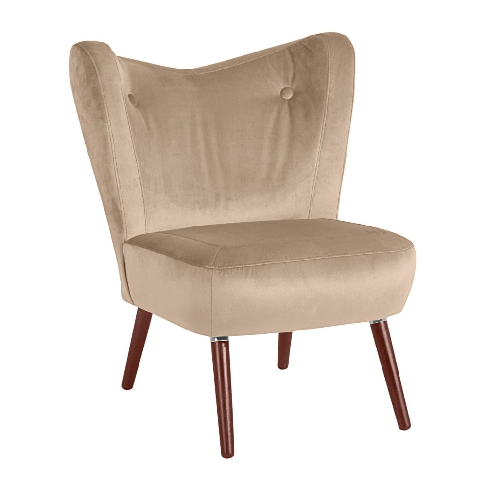 Beżowy fotel Max Winzer Sari Velvet