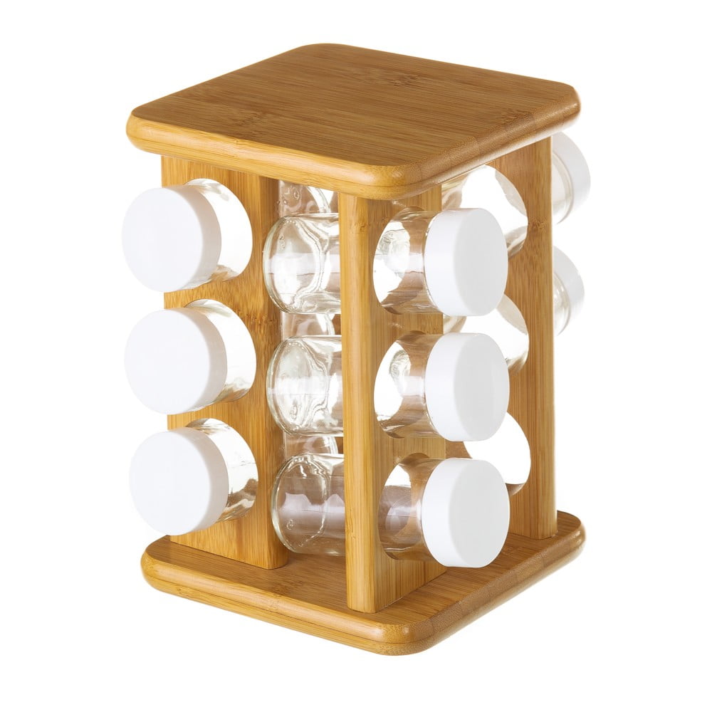 Komplet 12 pojemników na przyprawy ze stojakiem Unimasa