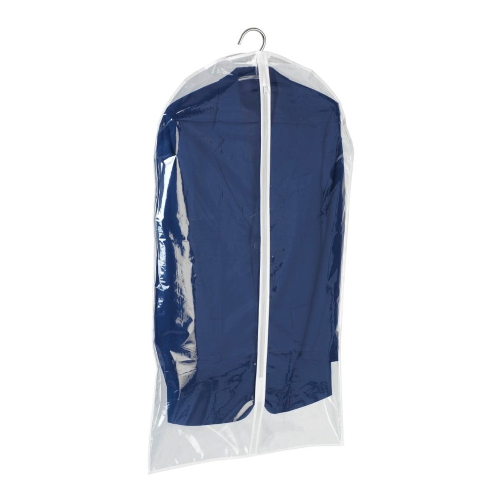 Pokrowce na ubrania - Przezroczysty pokrowiec na garnitur Wenko Transparent, 100x60 cm - grafika 1