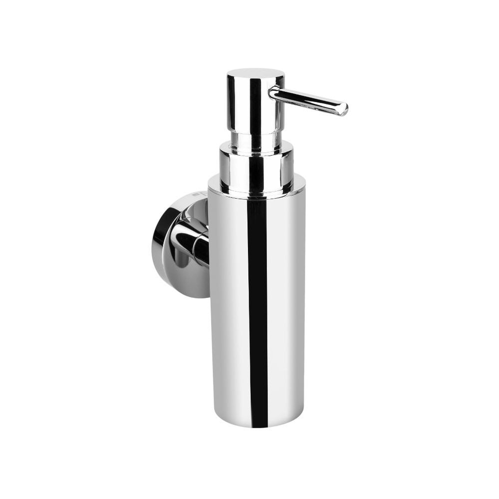 Mosiężny ścienny dozownik do mydła w kolorze srebra Sapho X-Round, 150 ml
