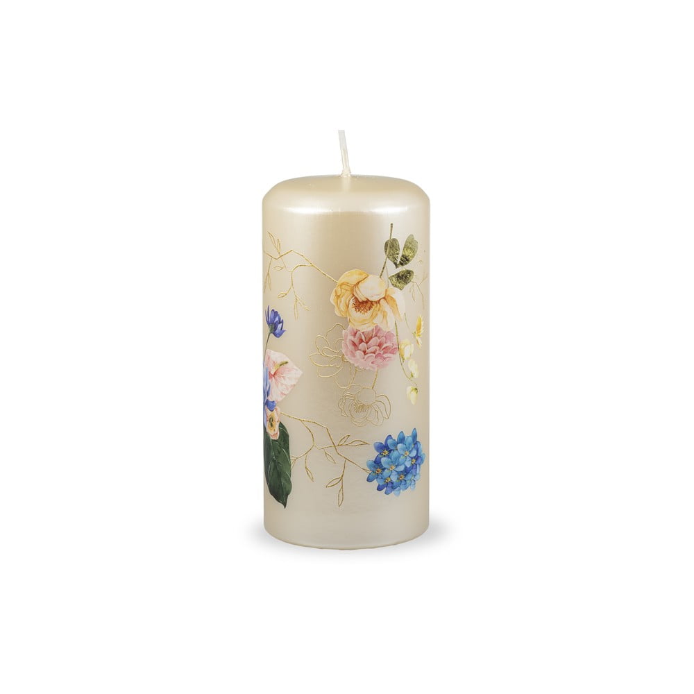 Beżowa świeczka Unipar Flower Paradise, 73 h