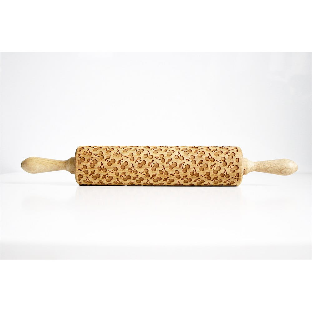 Drewniany grawerowany wałek do ciasta Valek Cherries