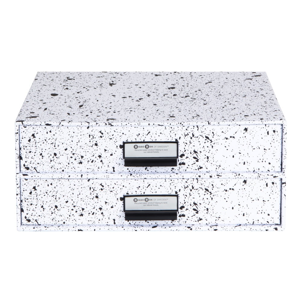 Czarno-biały organizer z 2 szufladkami Bigso Box of Sweden Birger
