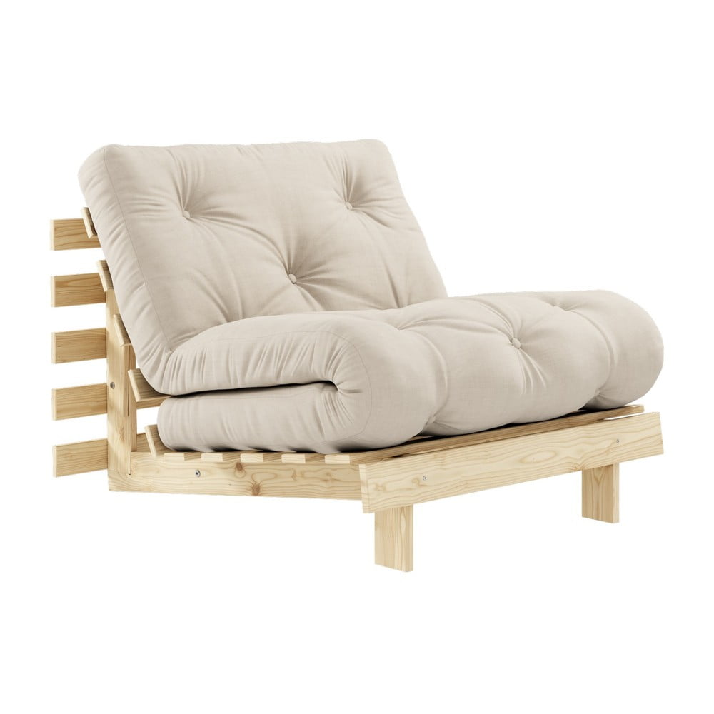 Fotel rozkładany Karup Design Roots Raw/Beige