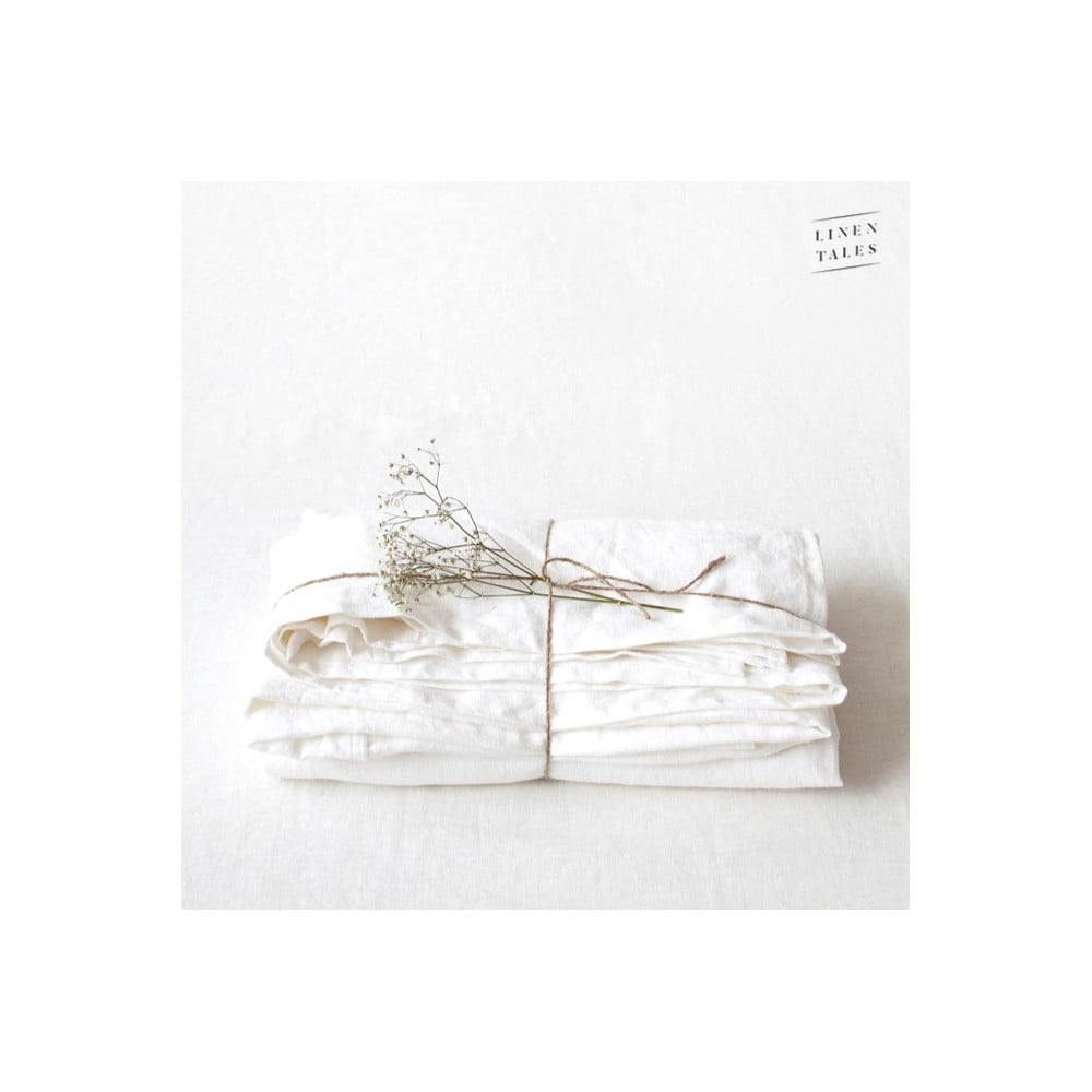 Białe lniane prześcieradło 270x230 cm – Linen Tales