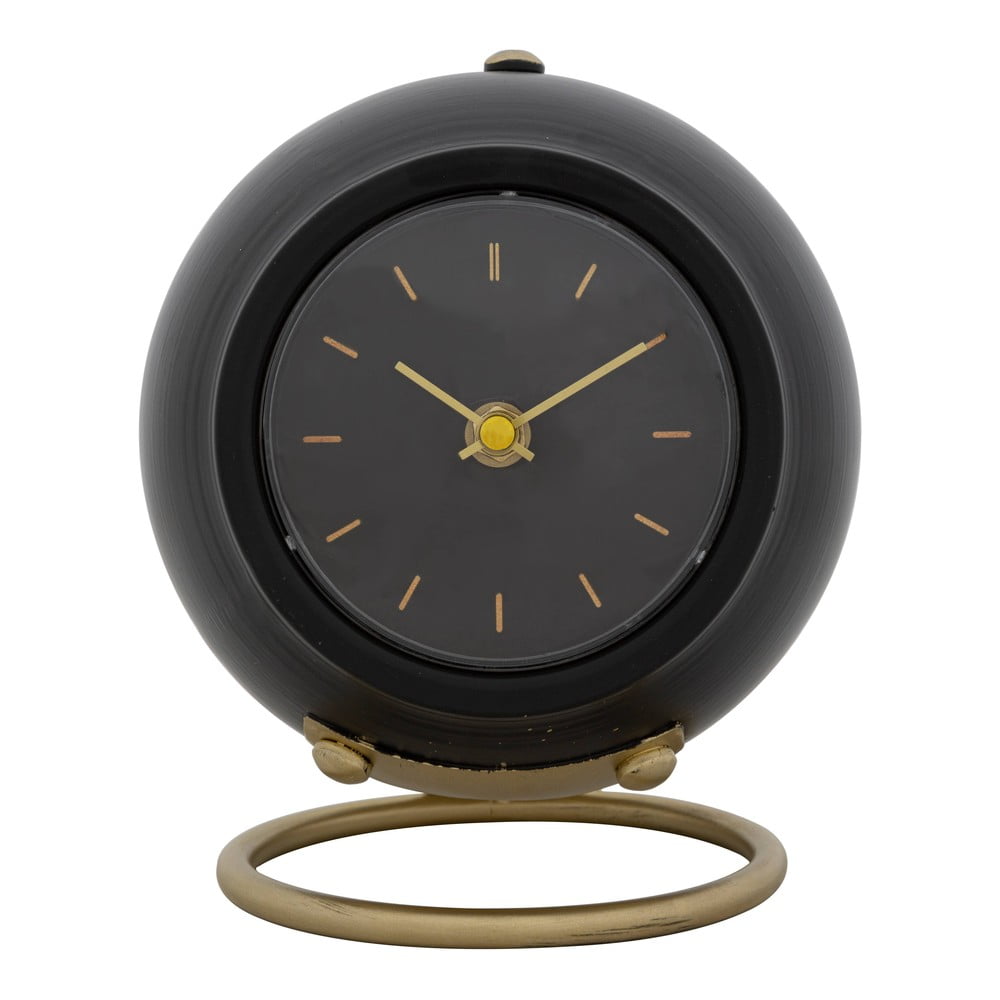 Czarny zegar stołowy Mauro Ferretti Ball