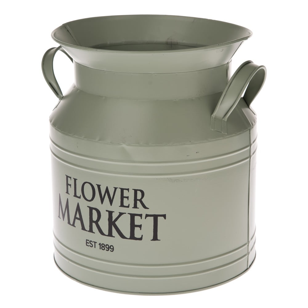 Zielona metalowa doniczka Dakls Flower Market, ø 20 cm