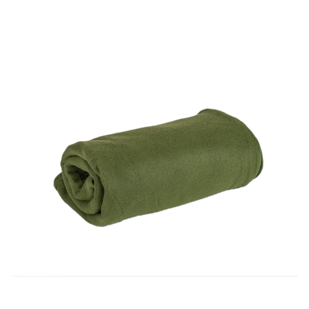 Oliwkowy koc polarowy 200x150 cm – JAHU collections