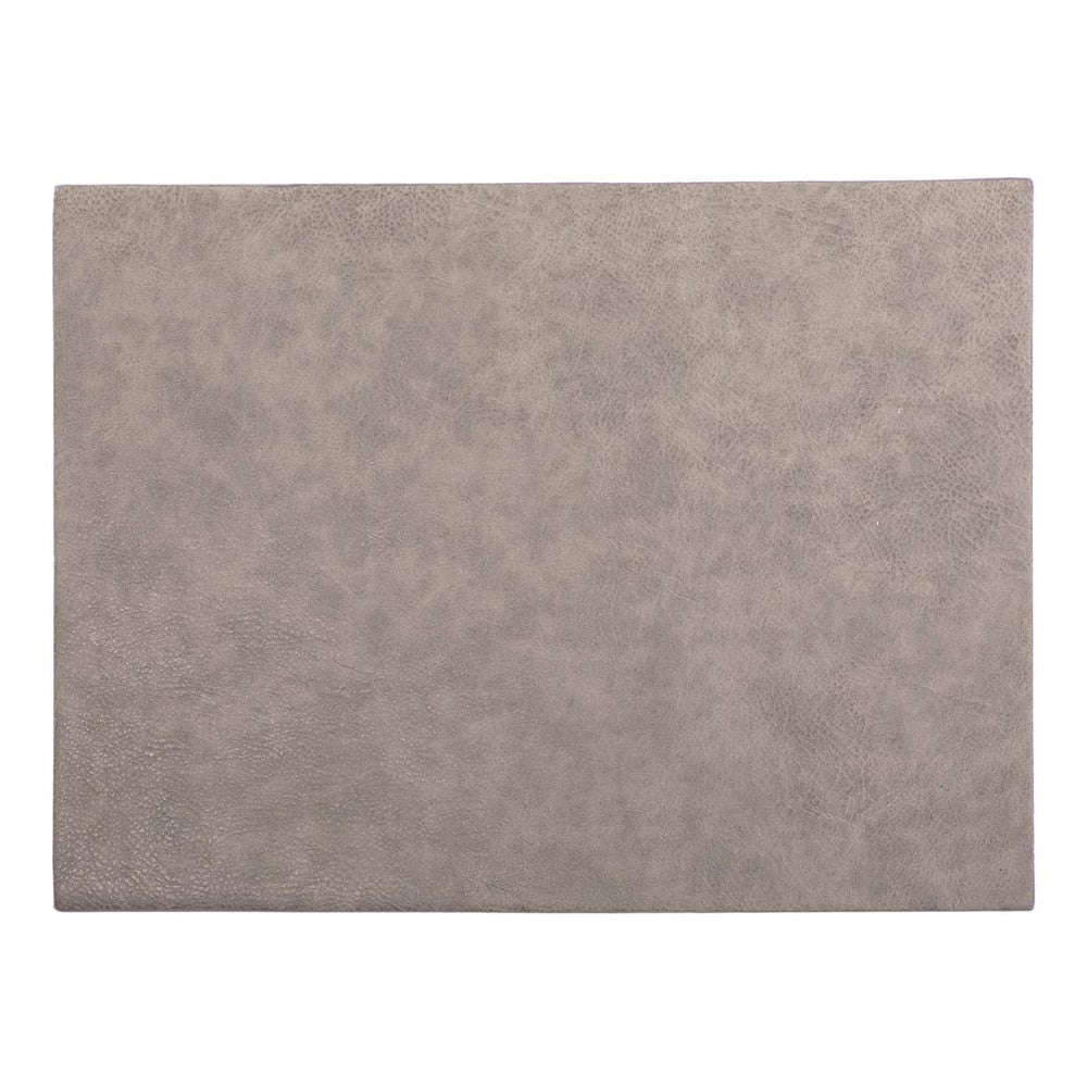 Szara mata stołowa z imitacji skóry ZicZac Troja Rectangle, 33x45 cm