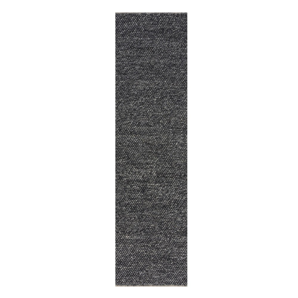 Ciemnoszary chodnik wełniany Flair Rugs Minerals, 60x230 cm