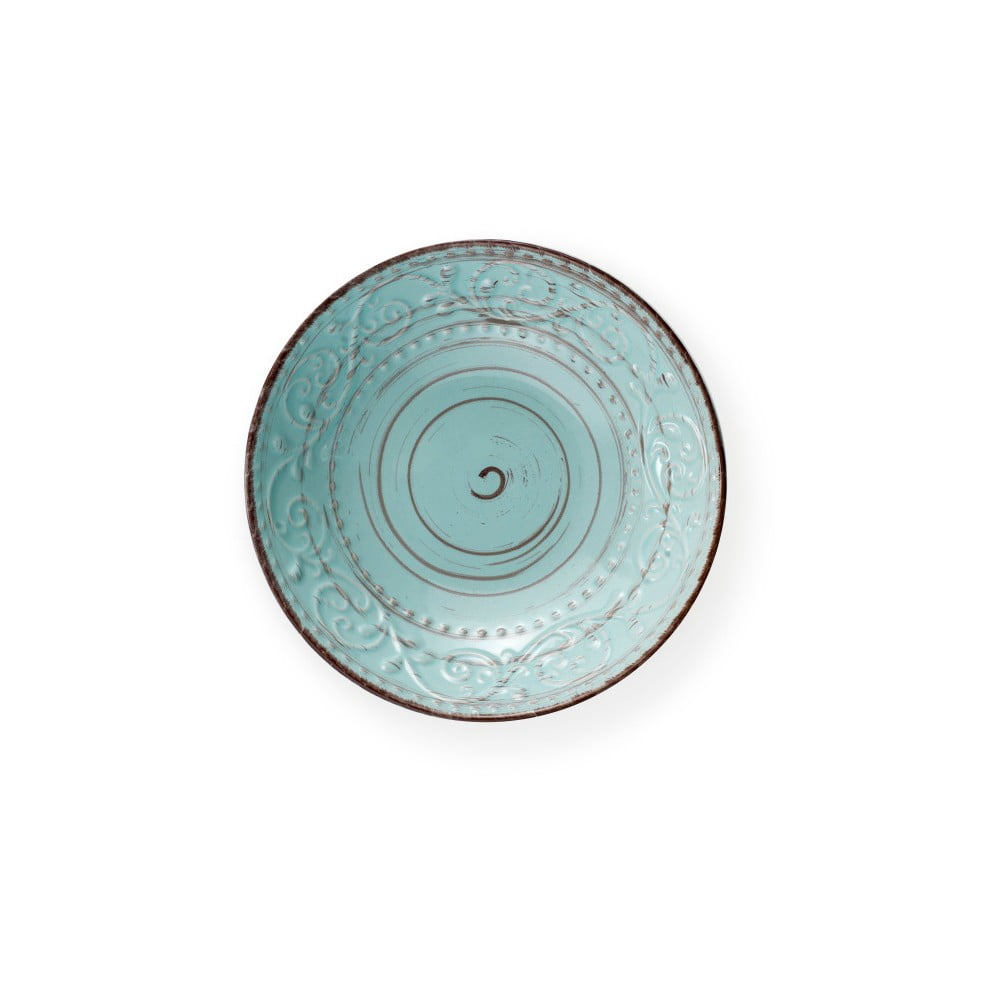 Turkusowy talerz głęboki z kamionki Brandani Serendipity, ⌀ 20 cm