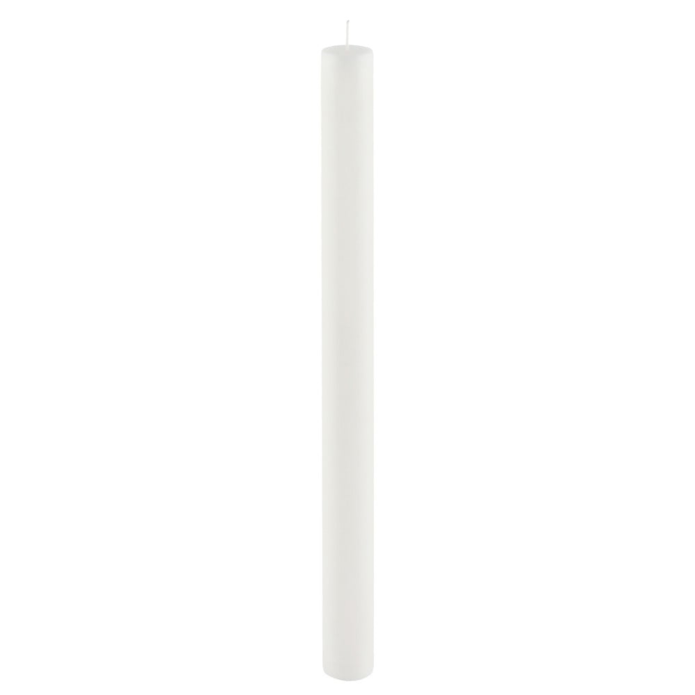 Biała wysoka świeczka Ego Dekor Cylinder Pure, 53 h