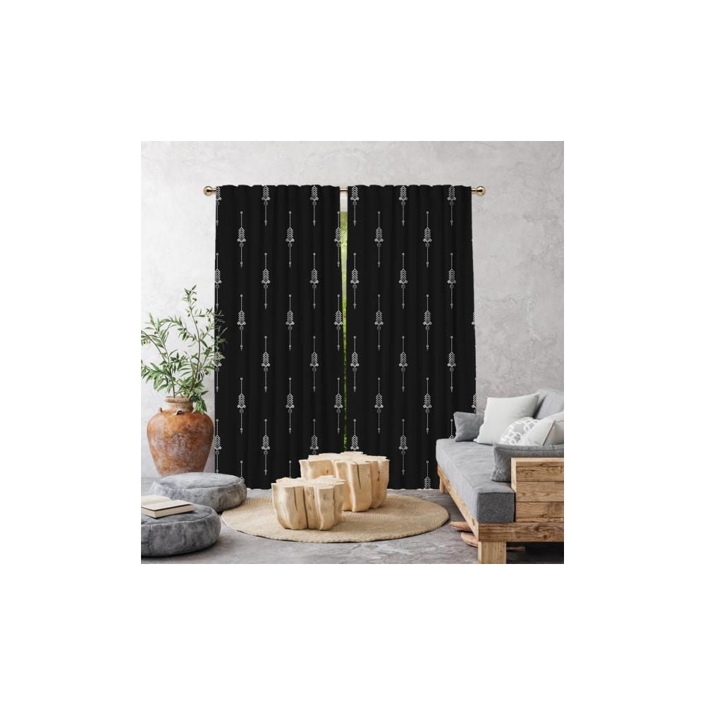 Czarna zasłona 260x140 cm – Cipcici