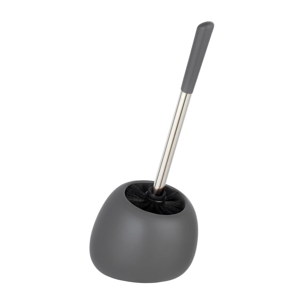 Szara szczotka do WC w ceramicznym pojemniku Wenko Polaris