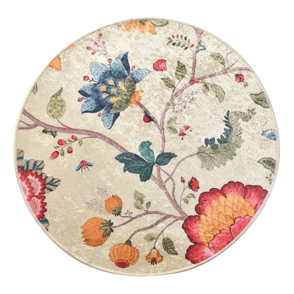 Dywanik łazienkowy Foutastic Circle Vintage Flower, ø 140 cm