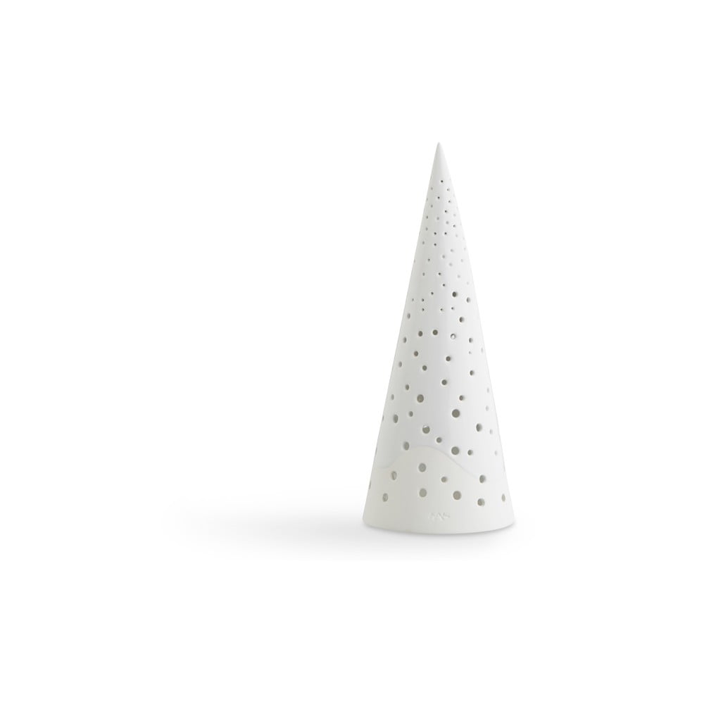 Biały świąteczny świecznik z porcelany kostnej Kähler Design Nobili, wys. 25,5 cm