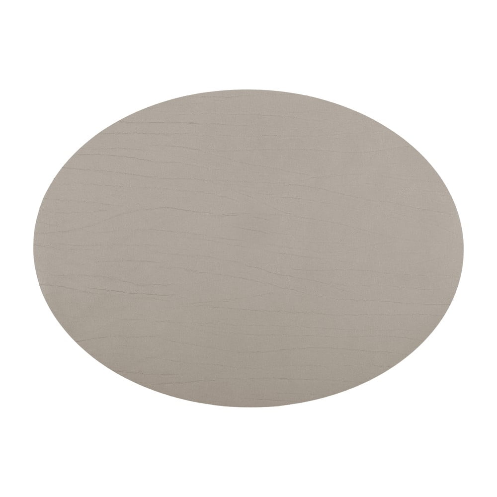 Szarobeżowa mata stołowa ze skóry z recyklingu ZicZac Titan, 33x45 cm