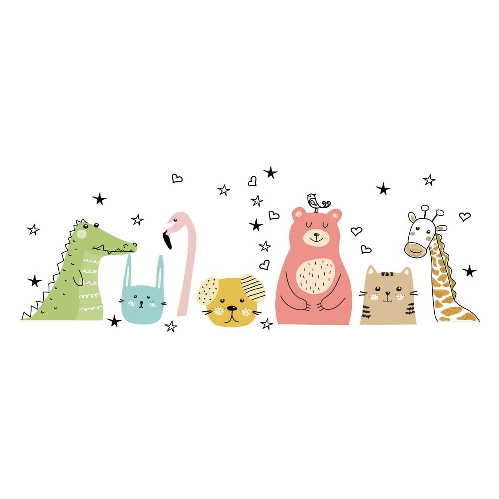 Naklejka ścienna dla dzieci Ambiance Animals Messengers of Love, 90 x 60 cm