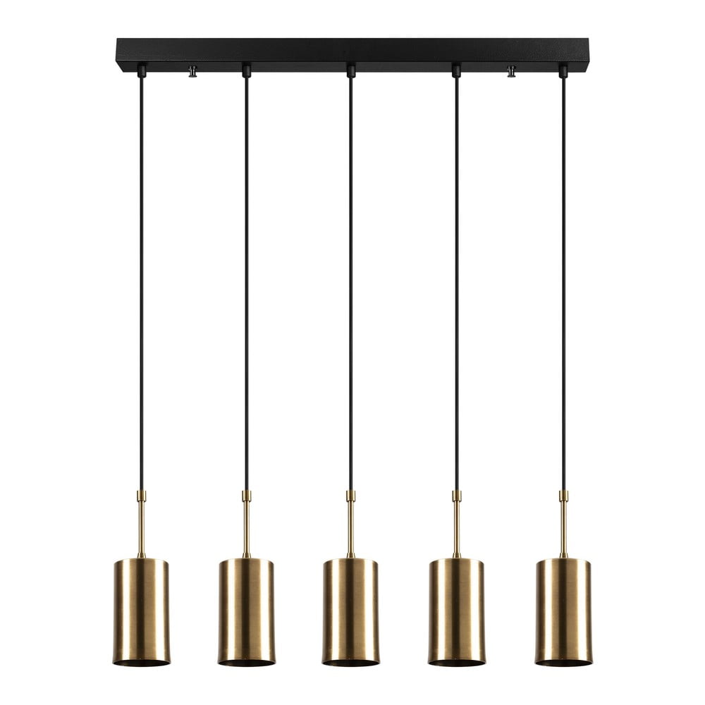Lampa wisząca z 5 kloszami w kolorze złota Opviq lights Kem