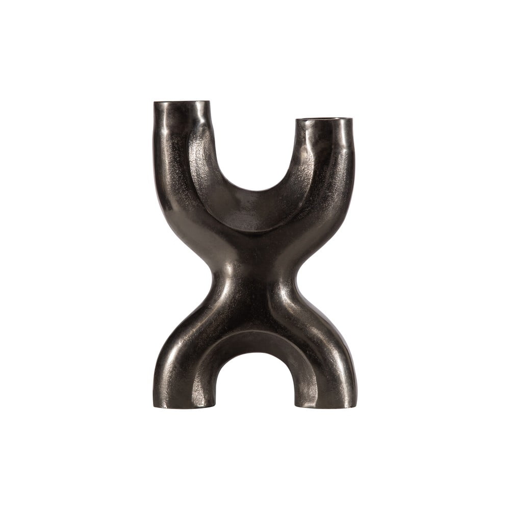 Czarny metalowy świecznik WOOOD Don X