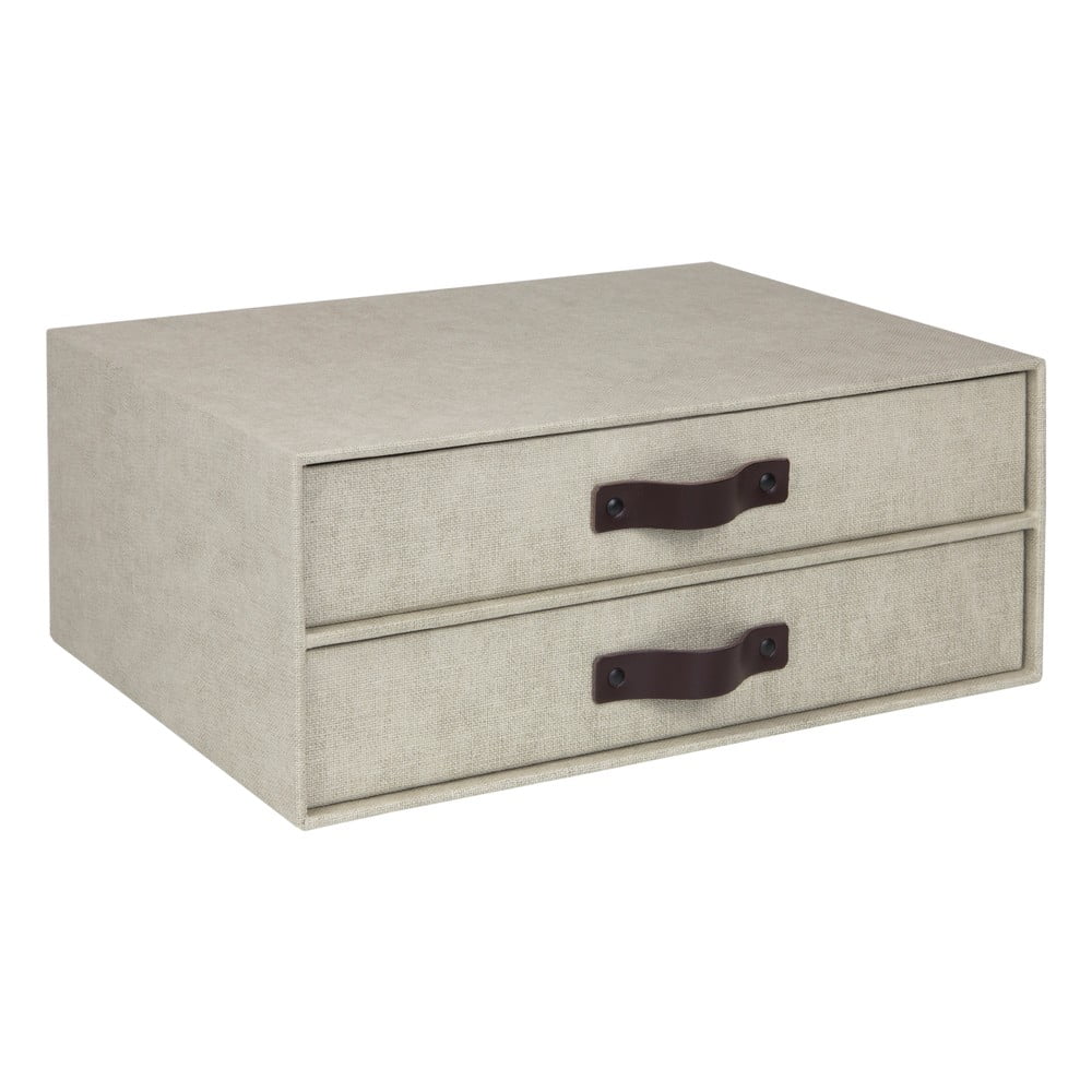 Beżowy organizer z 2 szufladkami Bigso Box of Sweden Birger