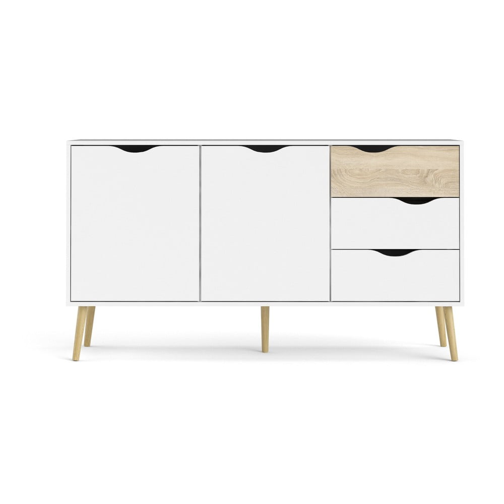 Biała komoda Tvilum Oslo, 147 x 82 cm