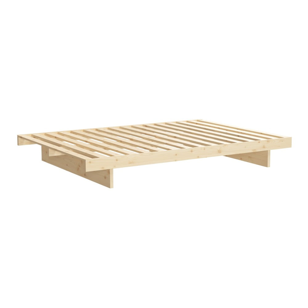 Łóżko dwuosobowe z drewna sosnowego Karup Design Kanso, 140x200 cm