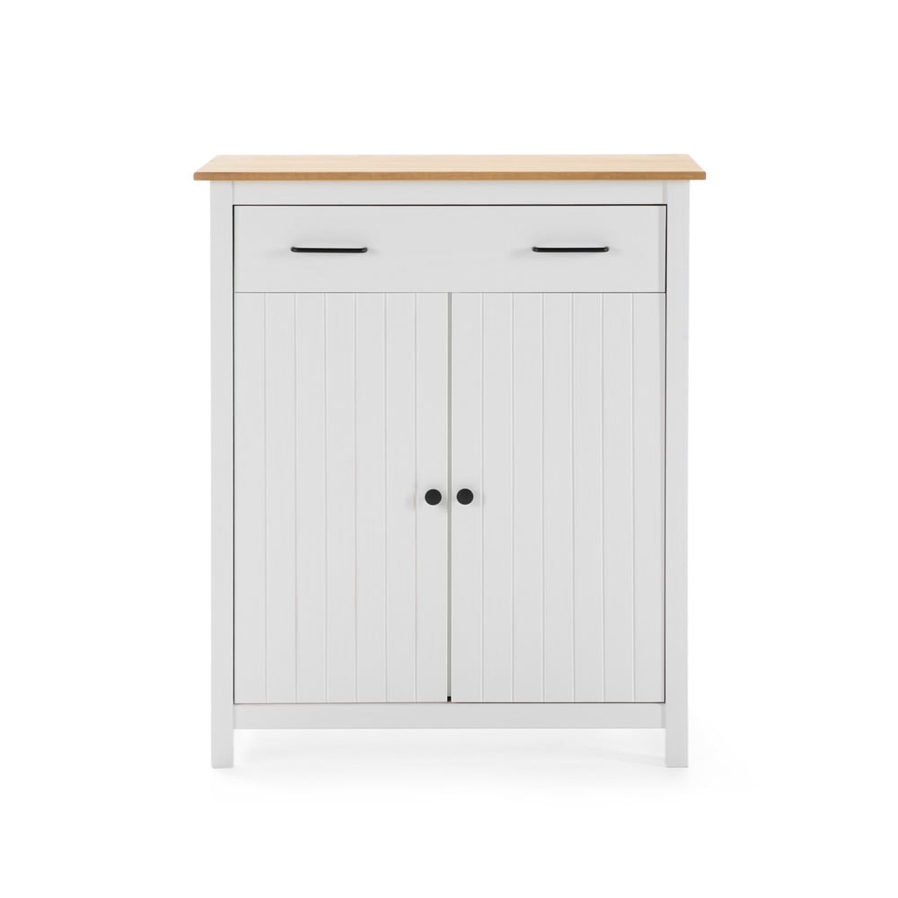 Biała drewniana komoda Marckeric Miranda