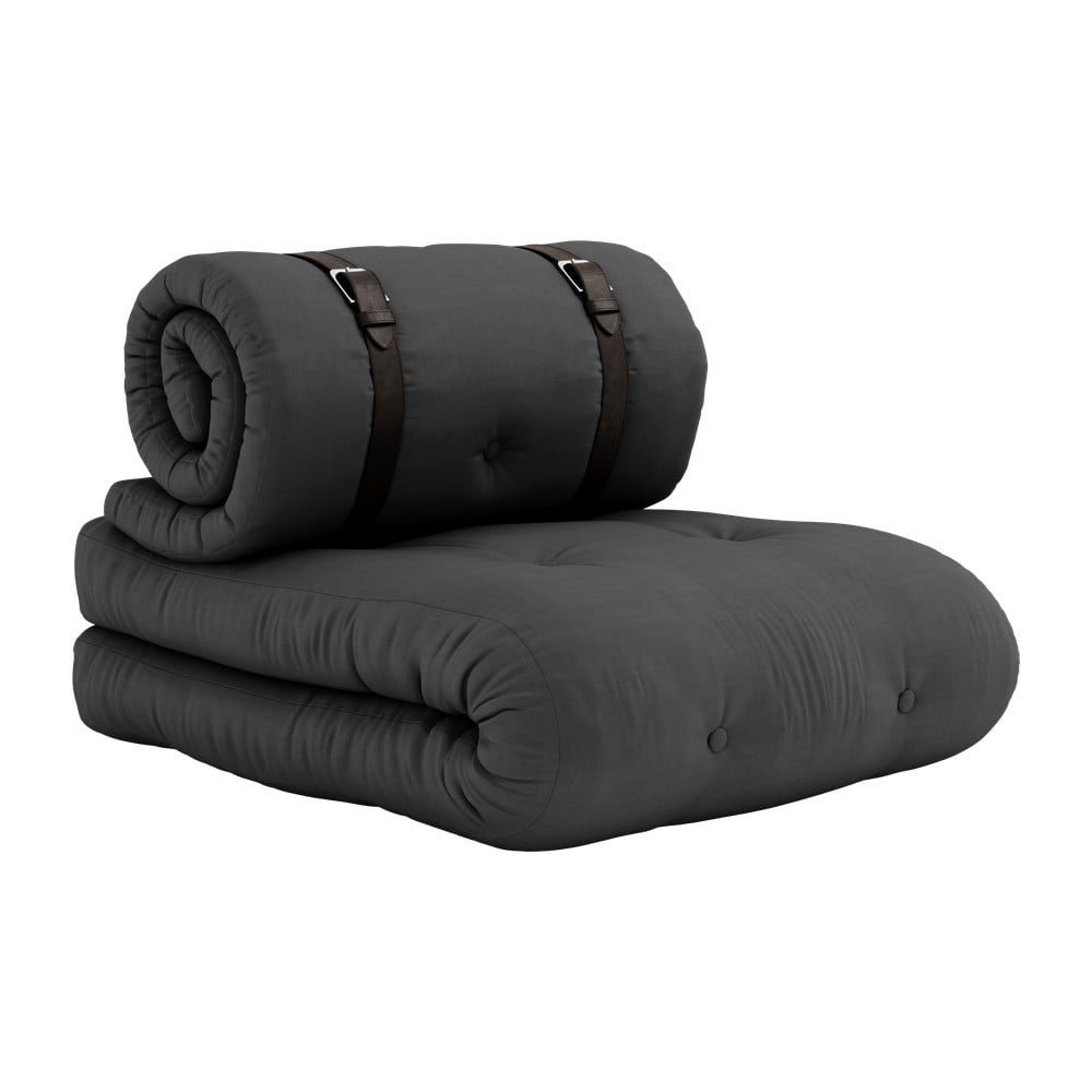 Fotel rozkładany Karup Design Buckle Up Dark Grey