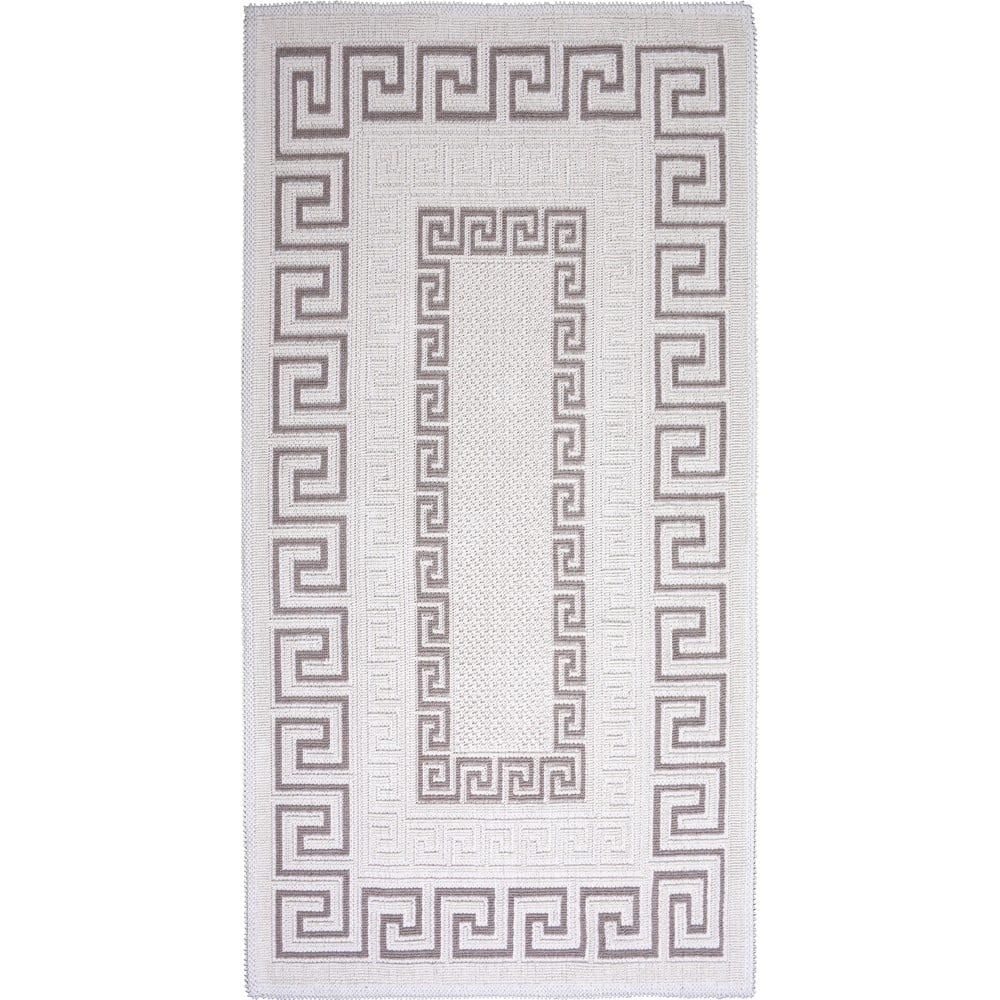 Szarobeżowy bawełniany dywan Vitaus Versace, 60x90 cm