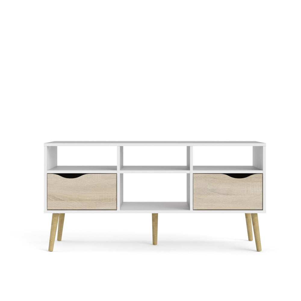 Biała szafka pod TV Tvilum Oslo, 117 x 57 cm