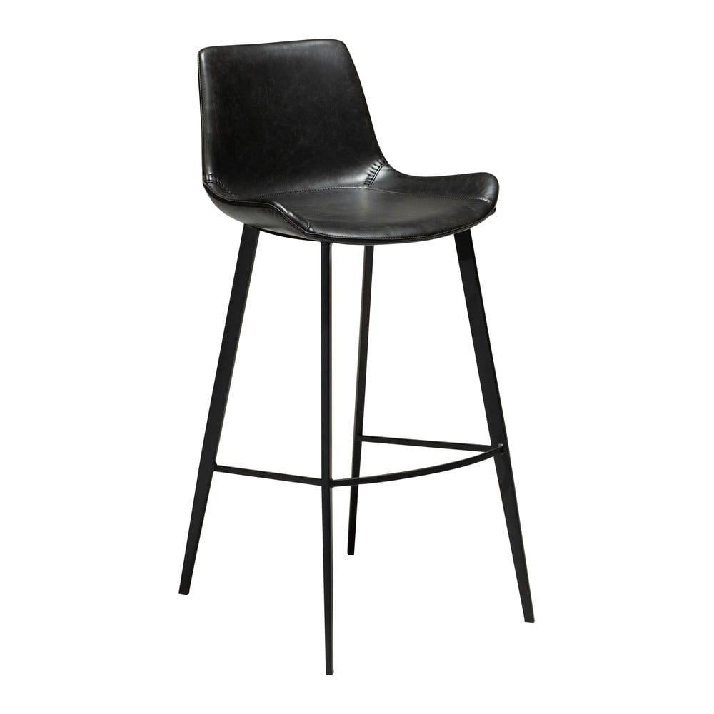 Czarny hoker z imitacji skóry DAN–FORM Denmark Hype, wys. 102 cm