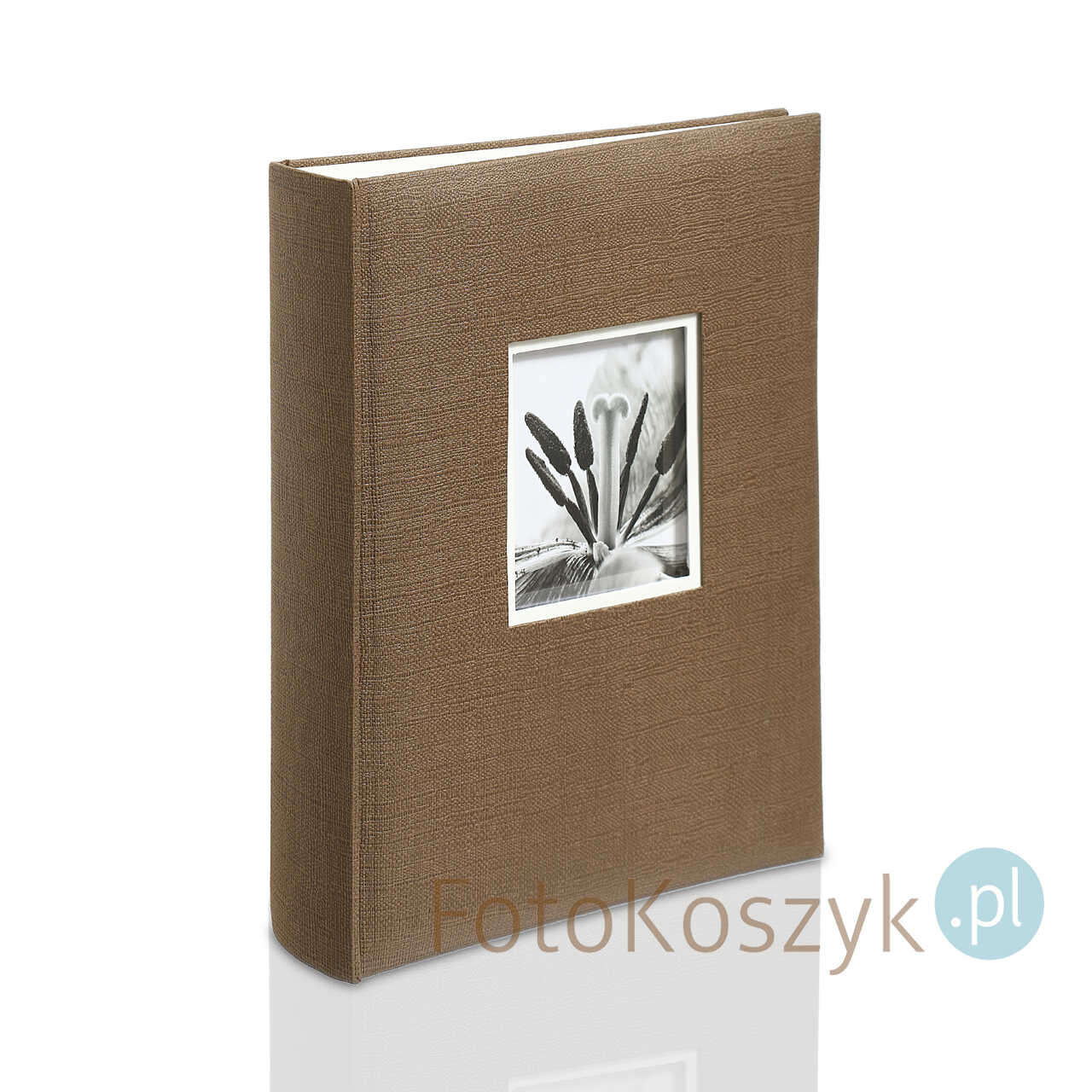 Album na zdjęcia wklejane Spec Brązowy z okienkiem (tradycyjny 100 kremowych stron)