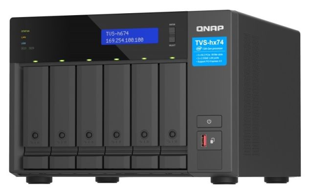 QNAP Serwer NAS TVS-h674-i3-16G 6x0HDD Intel i3-12100 16 GB SODDIM DDR