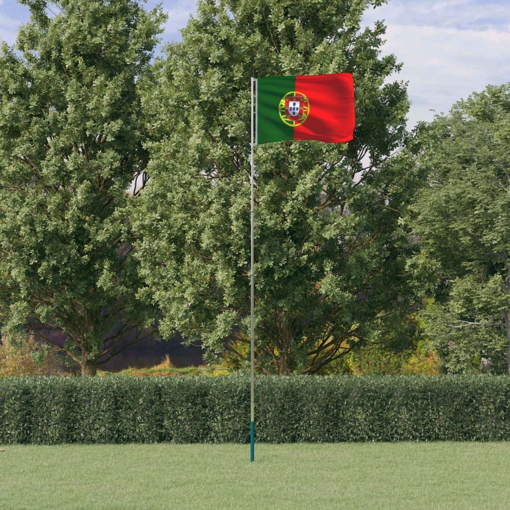Flaga Portugalii z masztem, 5,55 m, aluminium