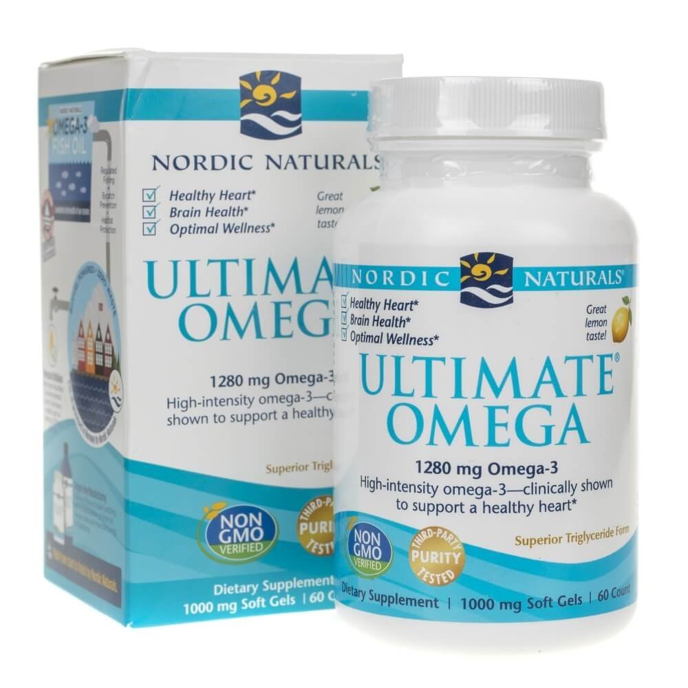 NORDIC NATURALS Nordic Naturals Ultimate Omega 1280mg smak cytrynowy 60 kapsułek 1125065