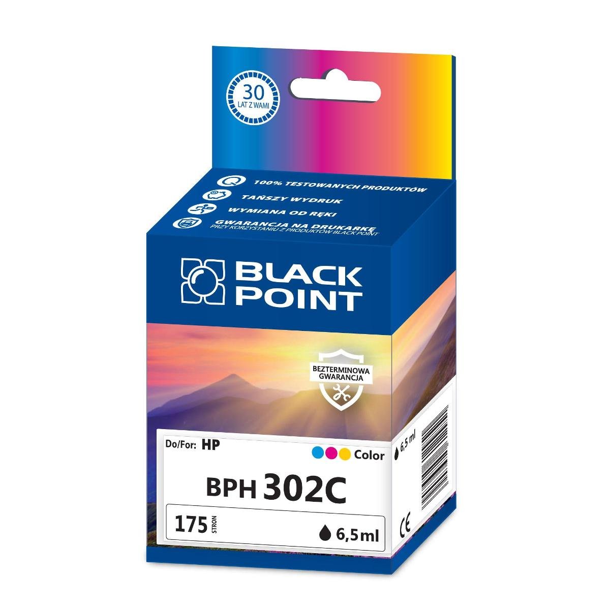 BlackPoint BPH302C zamiennik HP F6U65AE trójkolorowy BPH302C