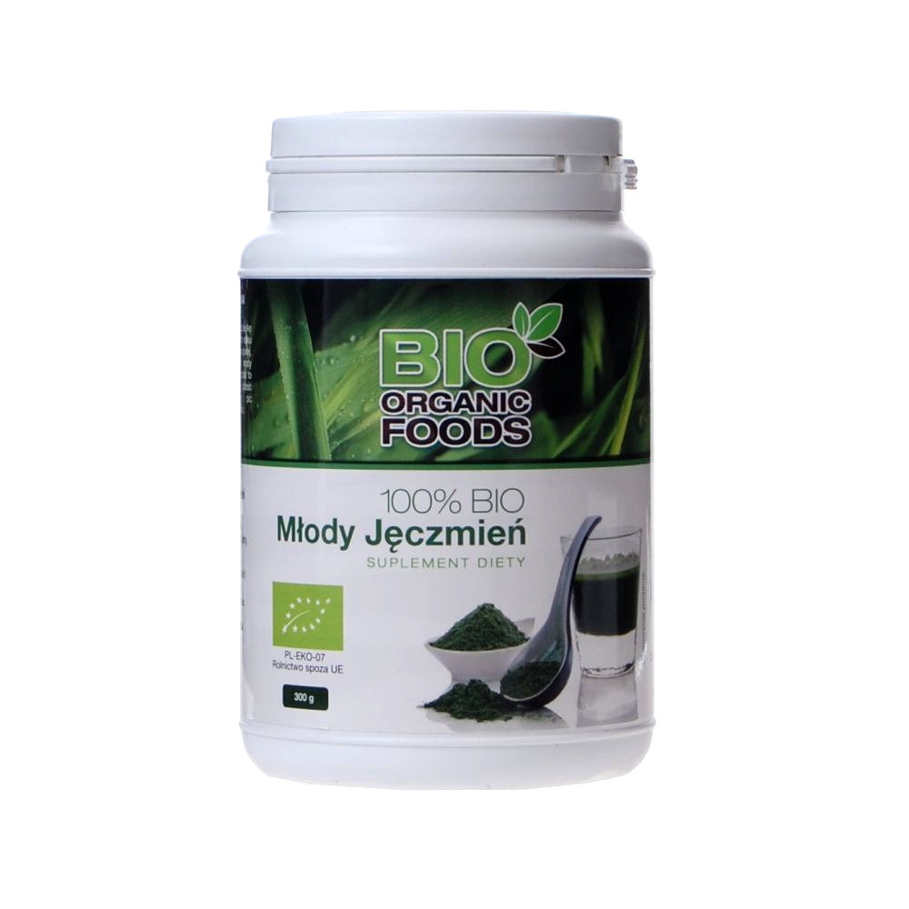 BIO ORGANIC FOODS 100% BIO Młody jęczmień 270g (sproszkowany sok) BIO ORGANIC FOODS 21BIFMLOJ3