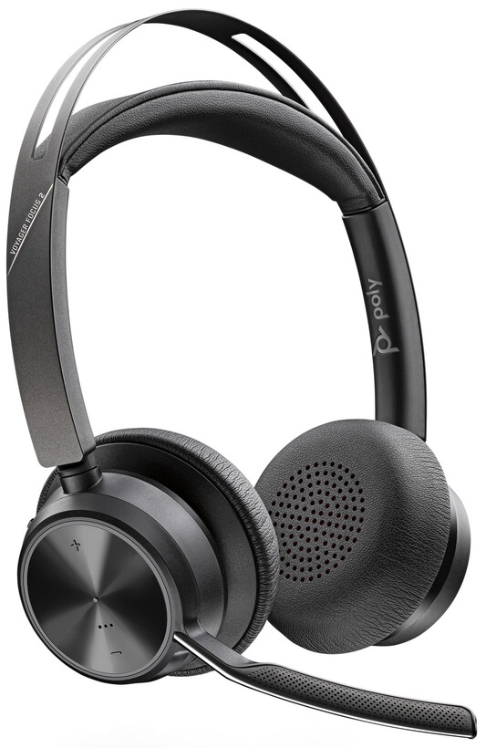 Poly Voyager Focus 2 UC USB-A LS bezprzewodowy stereofoniczny zestaw słuchawkowy DECT z USB-A, bez stacji ładującej