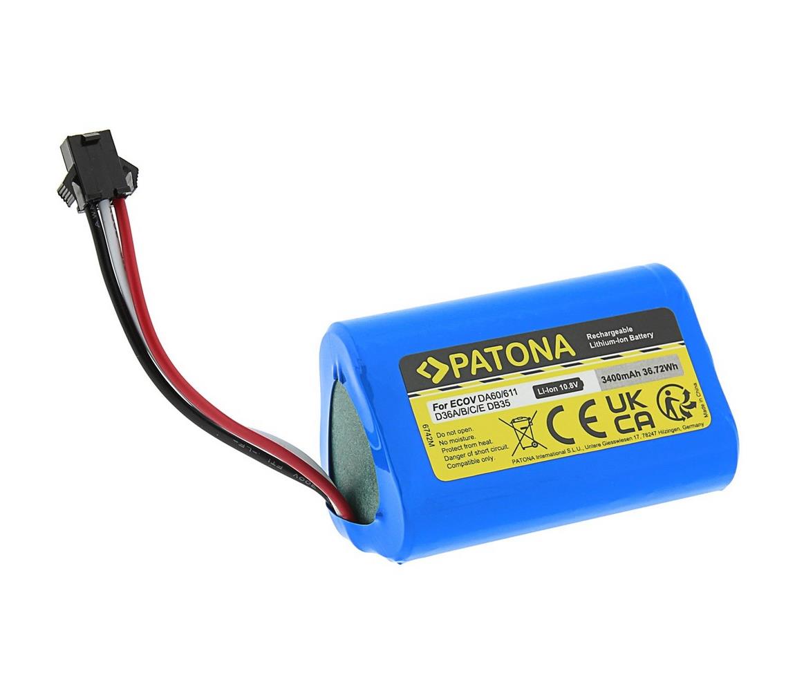 Patona Bateria do Ecovacs Deebot D36A / DA60 / DB35, 3400 mAh