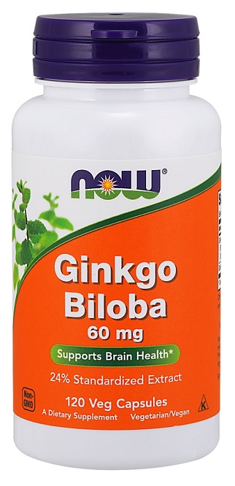 Now Foods NOW Ginkgo Biloba 60mg 120vegcaps
