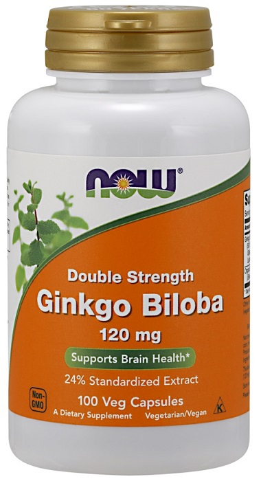 Now Foods GINKGO BILOBA 120mg 100 kaps GIKNGO/100/KAP/