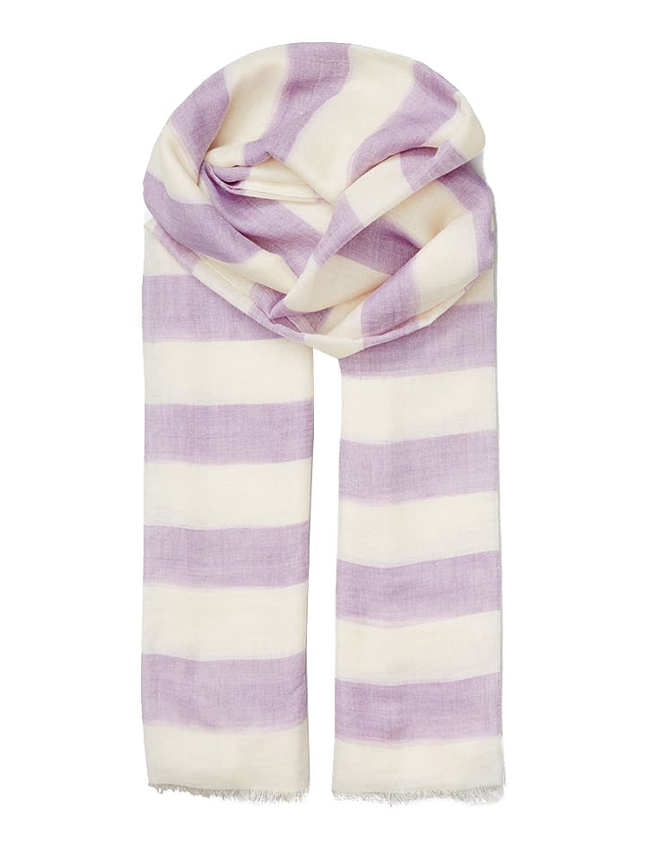 Becksöndergaard Szal w kolorze biało-fioletowym - (D)200 x (S)100 cm