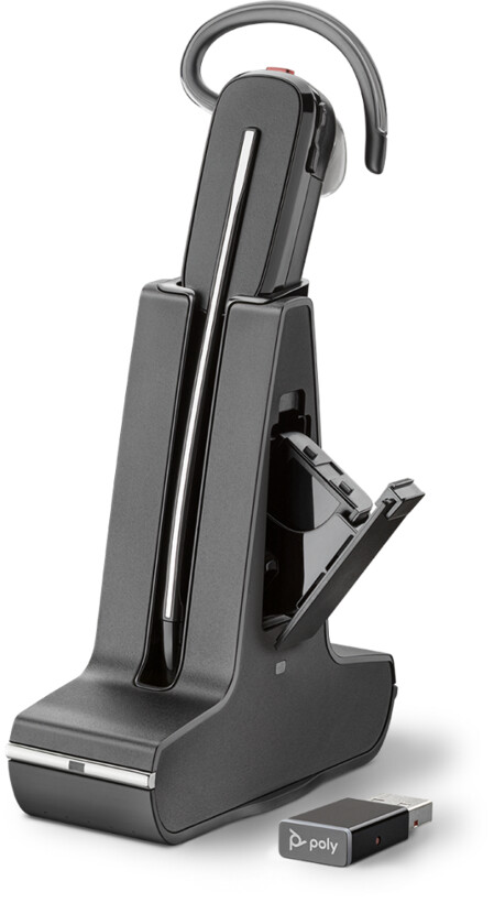 Poly SAVI 8245 S8425 UC Office Headset bezprzewodowy monofoniczny zestaw słuchawkowy DECT z wbudowaną funkcją aktywnej redukcji szumów z USB-A