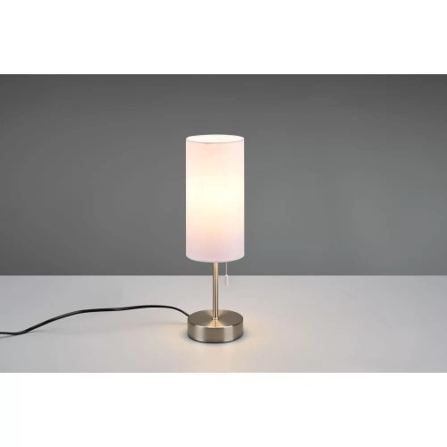 Lampa stołowa Jaro ze złączem USB, nikiel